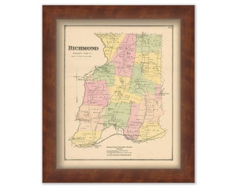 RICHMOND, Rhode Island 1870 Map