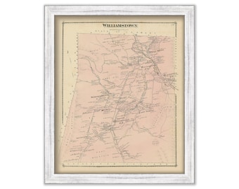 WILLIAMSTOWN, Massachusetts 1871 Map - Replica or Genuine ORIGINAL