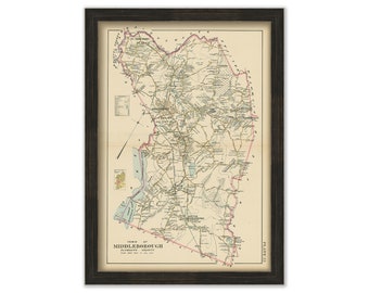 MIDDLEBOROUGH, Massachusetts - 1903 Map