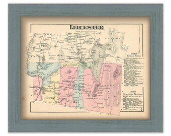 LEICESTER, Vermont - 1871 Map