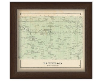 Town of BENNINGTON, Wyoming County, New York 1866 Map