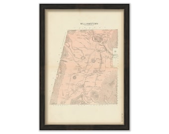 WILLIAMSTOWN, Massachusetts 1904 Map - Replica or Genuine ORIGINAL