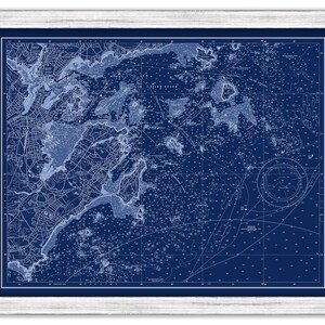 MARBLEHEAD HARBOR, Massachusetts - Nautical Chart Blueprint 2013