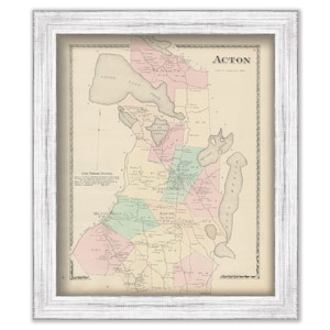 Town of ACTON, Maine 1872 Map