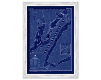 PUGET SOUND-Hood Canal and Dabob Bay, Washington  -  2017 Nautical Chart Blueprint