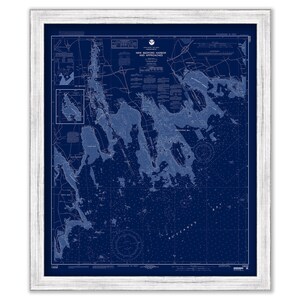 NEW BEDFORD HARBOR, Massachusetts - Nautical Chart Blueprint published in 2001