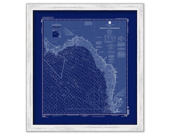 Tampa Bay to Cape San Blas, Florida  -  2006 Nautical Chart Blueprint
