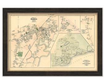 Villages of Hyannis, Marston Mills, Cotuit and Hyannisport, Massachusetts 1880 Map