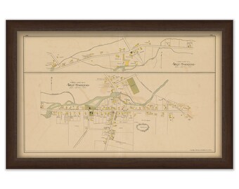 WEST TOWNSEND, Massachusetts 1889 Map - Replica or Genuine ORIGINAL