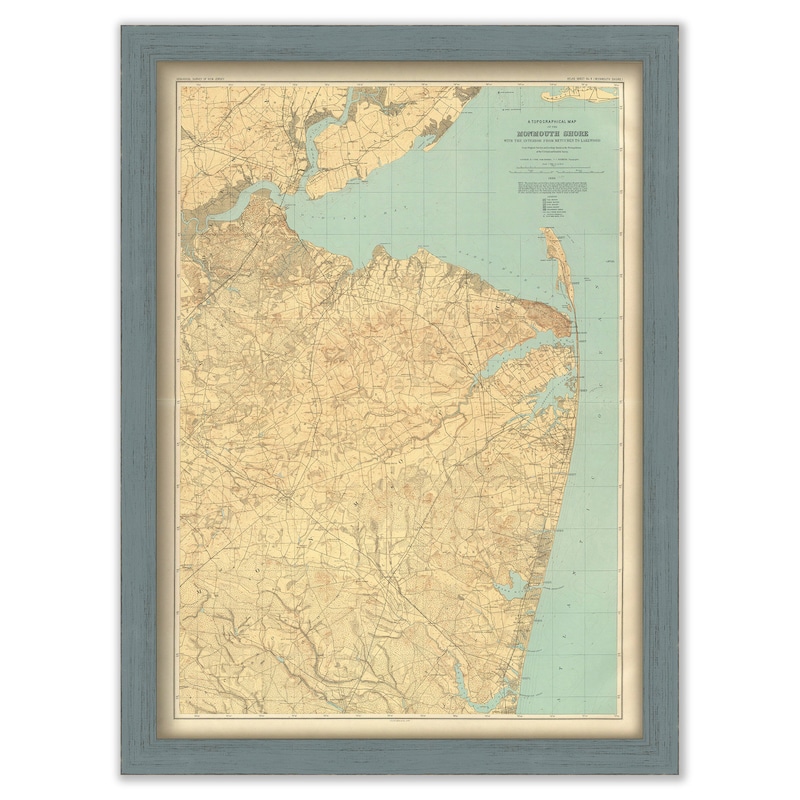 Topiography Topography Map of Nj - Etsy