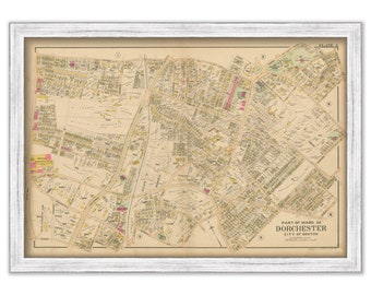 DORCHESTER, Massachusetts 1899 map, Plate 4 - Replica or GENUINE ORIGINAL