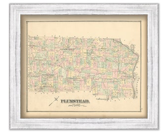 PLUMSTEAD, Pennsylvania  - 1876 Map
