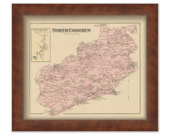 NORTH CODORUS, Pennsylvania 1876 Map - Replica or Genuine ORIGINAL