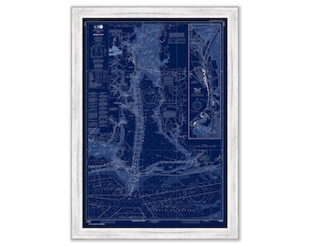 MOBILE, Alabama - 2016 Blueprint Nautical Chart