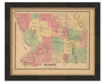 MILTON, Vermont - 1869 Map