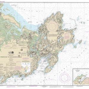 Ipswich Bay to Gloucester Harbor Rockport Harbor, Massachusetts 2013 Nautical Chart image 10