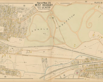 WEST ROXBURY, Massachusetts 1899 map, Plate 20 - Replica or Genuine ORIGINAL