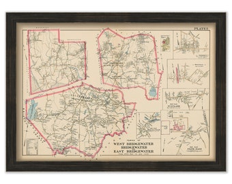 West Bridgewater, Bridgewater and East Bridgewater, Massachusetts Towns and Villages - 1903 Map