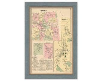 BARRE, Vermont - 1873 Map