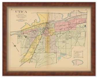 UTICA, New York 1907 Map