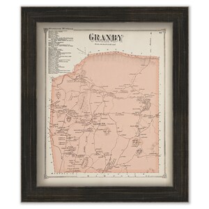 Town of GRANBY, Massachusetts 1873 Map