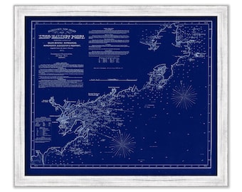 ROCKPORT, MANCHESTER and IPSWICH, Massachusetts and the surrounding area, 1899 Blueprint Map/Chart - by George Eldridge