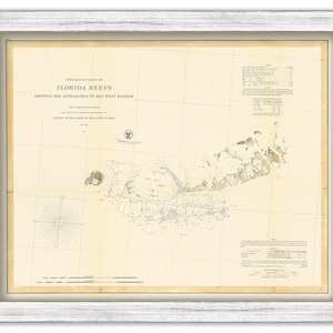 KEY WEST and VICINITY, Florida  -  1857 Nautical Chart