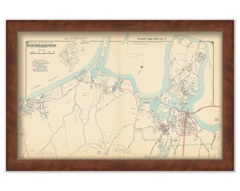 South Hampton and North Haven, Long Island, New York 1916 Map