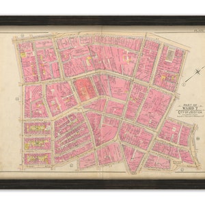 BOSTON 1902 Map, Plate 11, Downtown Crossing, Chinatown