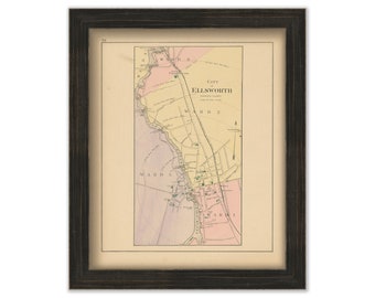 Henderson and Greenville, Maine 1890 Map, Replica or GENUINE ORIGINAL