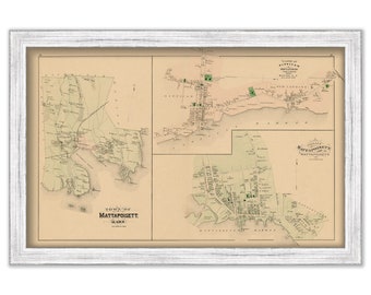 MATTAPOISETT, Massachusetts 1879 Map - Replica or Genuine ORIGINAL