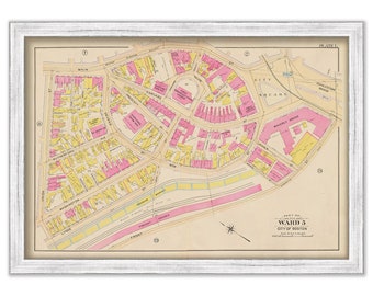 CHARLESTOWN, Boston, Massachusetts 1901 map, Plate 1 - CITY SQUARE