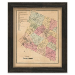 LEBANON, Connecticut, 1868 Map