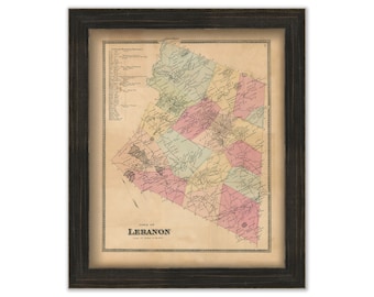 LEBANON, Connecticut, 1868 Map