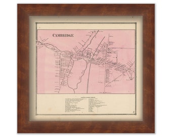 Village of CAMBRIDGE, New York 1866 Map