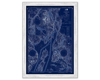 PENOBSCOT RIVER, Maine - Nautical Chart Blueprint 2019
