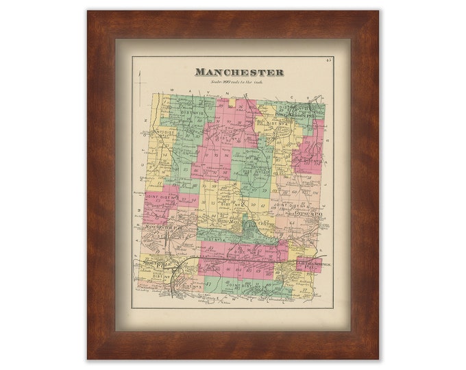 MANCHESTER, Ontaro County, New York 1874 Map