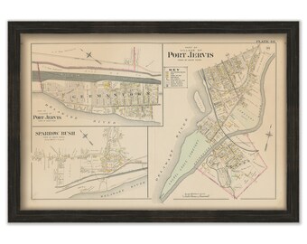 GERMANTOWN Village of PORT JERVIS, New York 1903 Map - Replica or Genuine Original