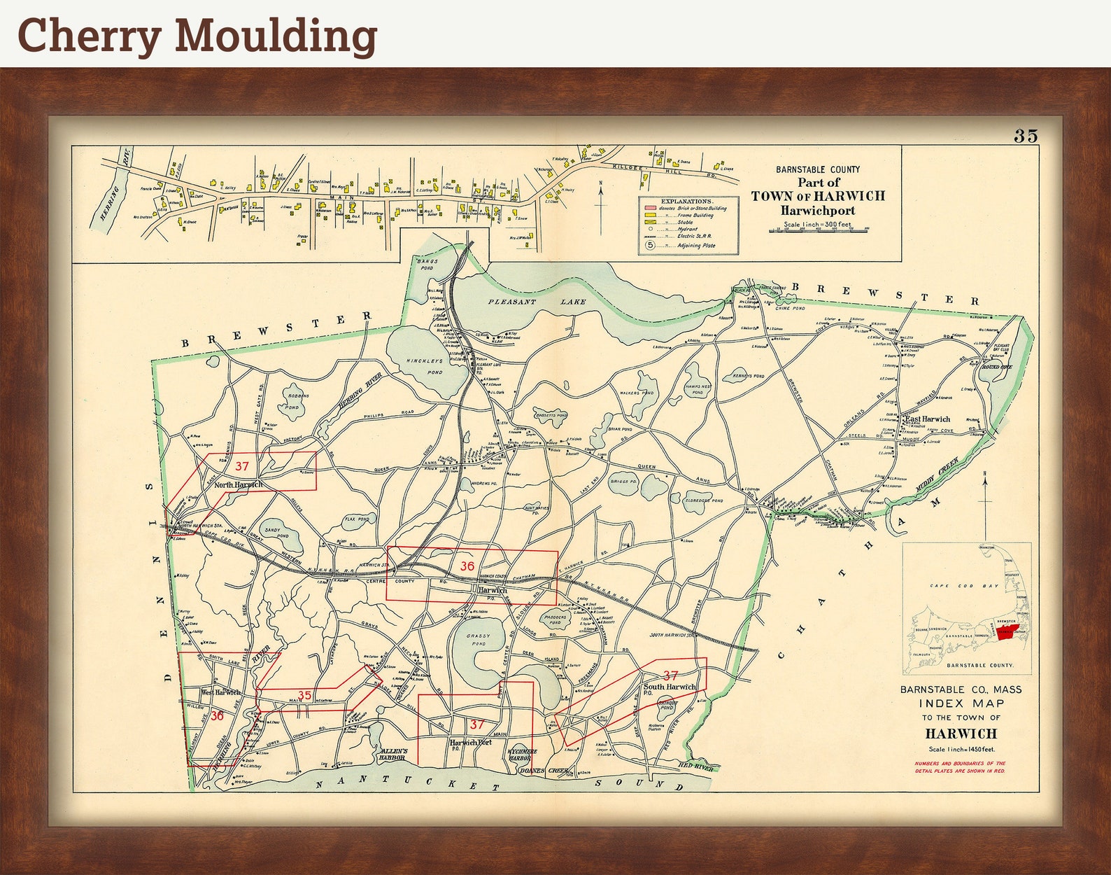 Town of HARWICH Massachusetts 1910 Etsy