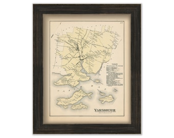 YARMOUTH, Maine 1871 Map, Replica or Genuine ORIGINAL