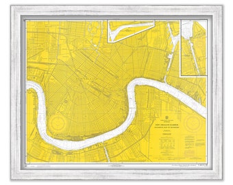 NEW ORLEANS, Louisiana  - 1970 Nautical Chart