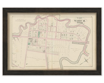 ROXBURY, Massachusetts 1873 Map, Vol. 2 Plate J  - Replica or GENUINE ORIGINAL