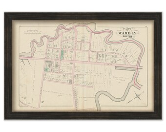 ROXBURY, Massachusetts 1873 Map, Vol. 2 Plate J  - Replica or GENUINE ORIGINAL