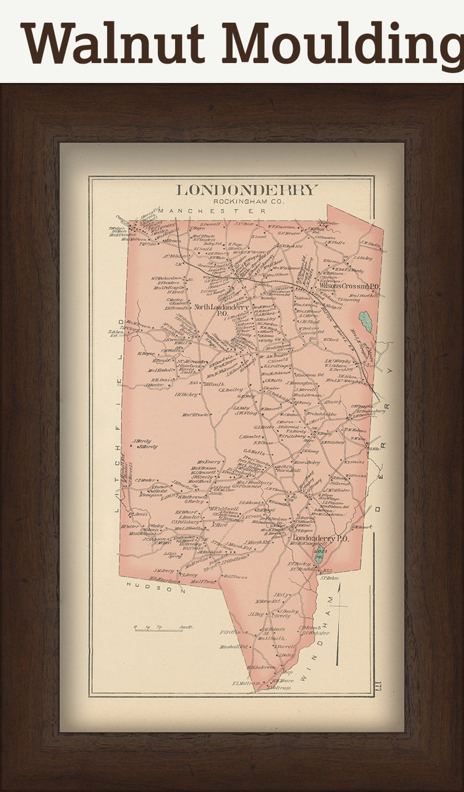 LONDONDERRY New Hampshire 1892 Map Etsy