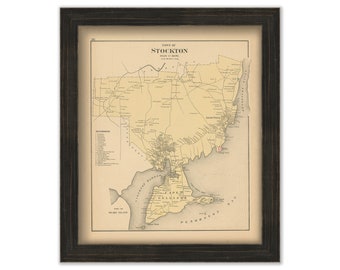 STOCKTON, Maine 1890 Map, Replica or GENUINE ORIGINAL