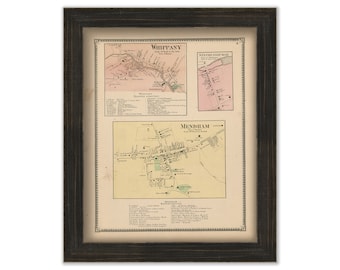 Villages of MENDHAM, WHIPPANY and STEPHENSBURGH, Morris County, New Jersey 1868 - Replica or Genuine Original Map
