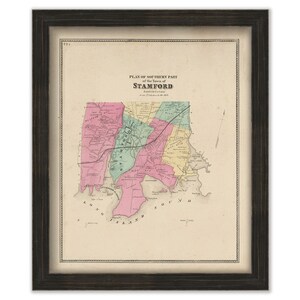 STAMFORD, Connecticut Map 1867