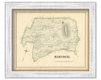 HAYCOCK, Pennsylvania  - 1876 Map