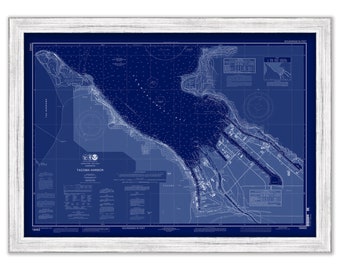 TACOMA HARBOR, Washington  -  2013 Nautical Chart Blueprint