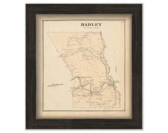 HADLEY, New York 1866 Map, Replica or GENUINE ORIGINAL